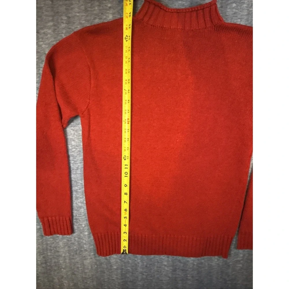RARE Vintage 90s Polo‎ Ralph Lauren Red Equestrian Horse Knit Sweater Medium